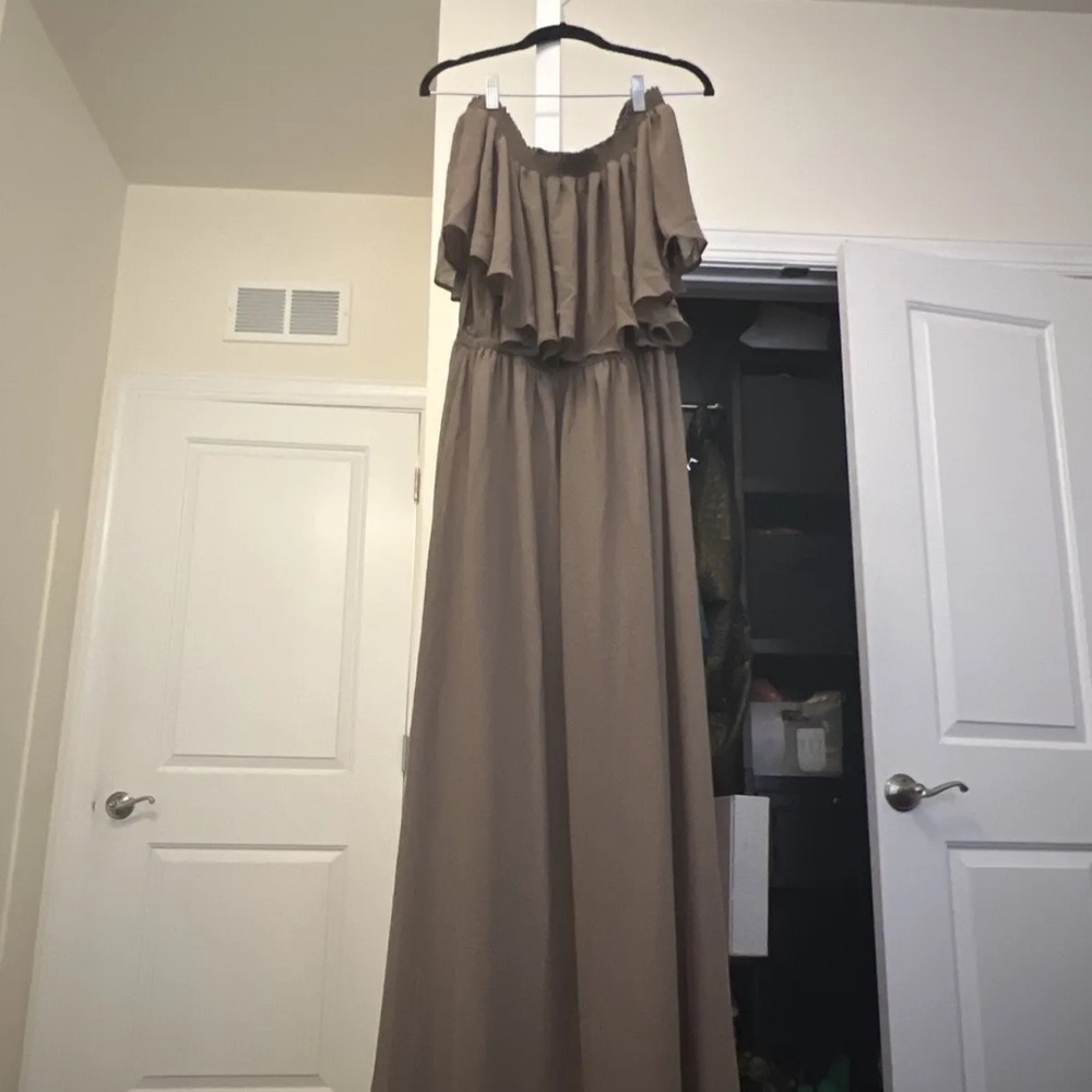 Show Me Your Mumu Hacienda Maxi Dress Dune Tan Size 1X NEW